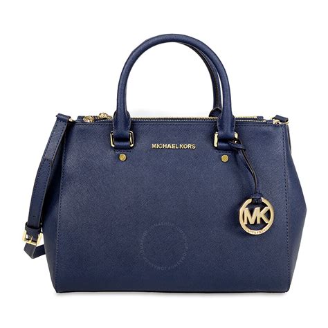 navy leather michael kors bag